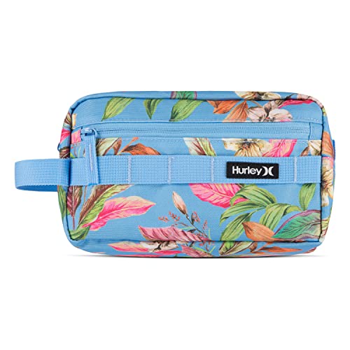 Hurley Unisex-Adults Small Items Travel Dopp Kit, Floral/Blue, One Size