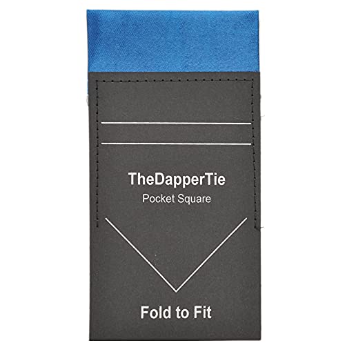 Men's Satin Solid Flat Pre Folded Pocket Square on Card - Midnight Blue