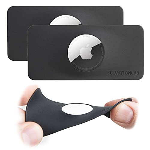 TagVault AirTag Wallet Holder (2 Pack) - The Thinnest AirTag Wallet Card Insert | Flexible, Stays Hidden, Patent Pending | Elevation Lab