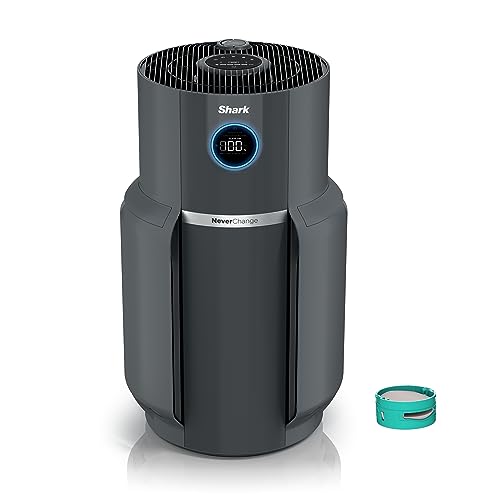 Shark HP301 NeverChange Air Purifier MAX, 5-year filter, save $300+ in filter replacements, Whole Home, 1300 sq. ft., Odor Neutralizer Technology, captures 99.98% of particles, dust, smells, Grey