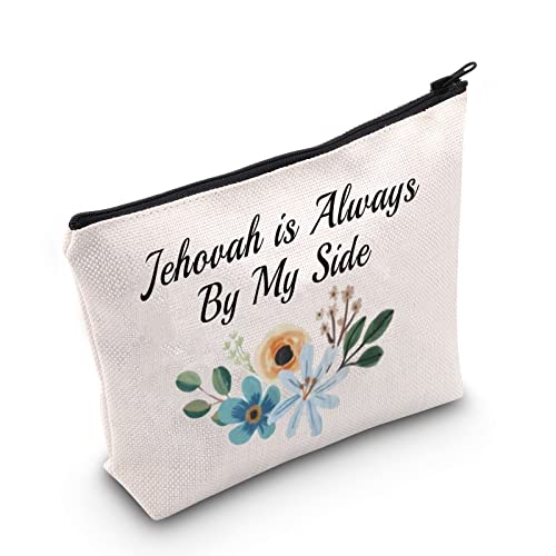 POFULL JW Baptism Gift Jehovah is Always By My Side Cosmetic Bag JW Pioneer Gifts (Jehovah By My Side)