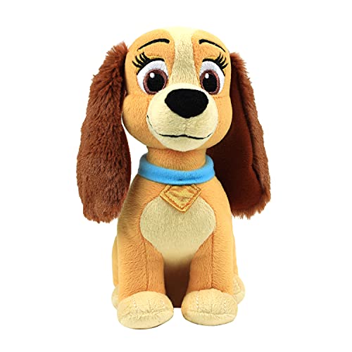 Just Play Disney Collectible 6-inch Beanbag Plush Stuffed Animal, Lady, Lady and the Tramp, Kids Toys for Ages 2 Up, Amazon Exclusive