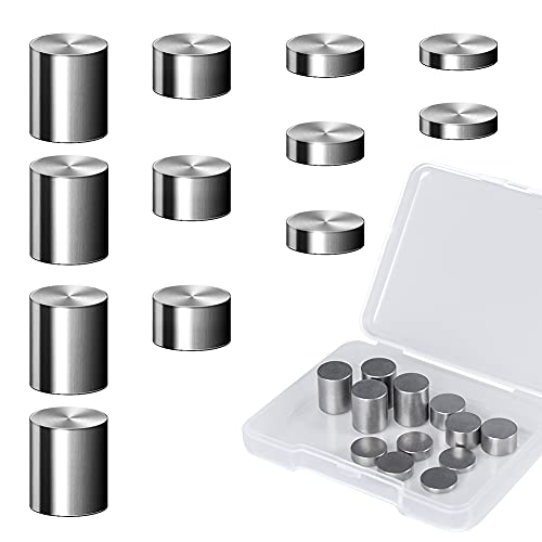 3.25 Ounce Cylindrical Tungsten Weights Steel Weights for Pinewood Derby Cars, 4 Different Sizes of Cylinders with Case to Speed Up Your Car