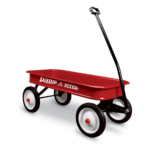 Radio Flyer Durable All Steel Seamless Body Wagon Featuring Original and Classic Iconic Design for Kids Ages 1 year old and up, Red