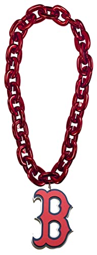 Red Sox 3D Fan Chain Necklace - Red Chain