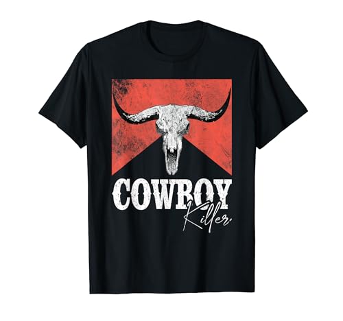 Cowboy Killers Bull Skull Howdy Punchy Western Country Music T-Shirt