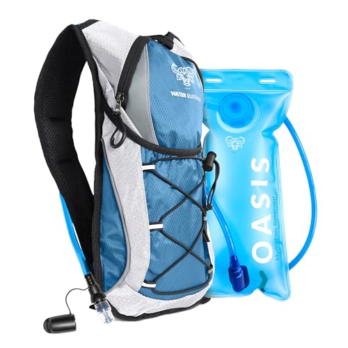 Water Buffalo Hydration Backpack - Lightweight Hydration Pack with 2L Water Bladder - Water Backpack for Hiking, Running, Biking, and Raves - Road Runner 12L Hydropack Backpack