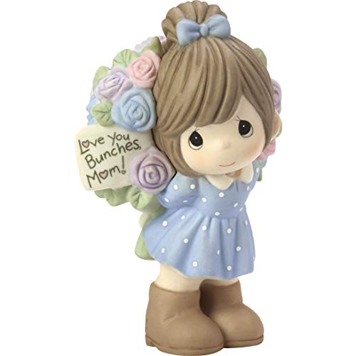 Precious Moments Love You Bunches Mom Girl Bisque Porcelain 183004 Figurine, One Size, Multi