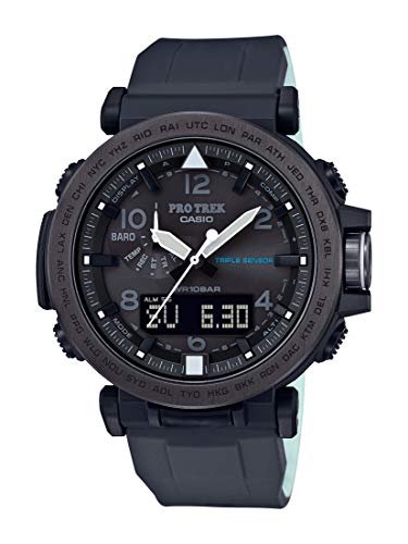 Casio Men's 'PRO TREK' Solar Powered Silicone Watch, Color:Black (Model: PRG-650Y-1CR), Multi