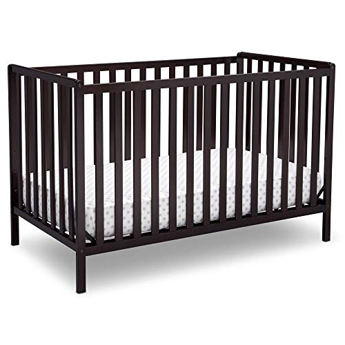 Delta Children Heartland 4-in-1 Convertible Crib - Greenguard Gold Certified, Dark Chocolate