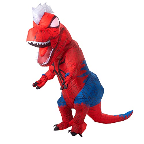 MARVEL Spider-Rex Official Inflatable Costume - Jumpsuit with Built-In Fan, Gloves, and Battery Box