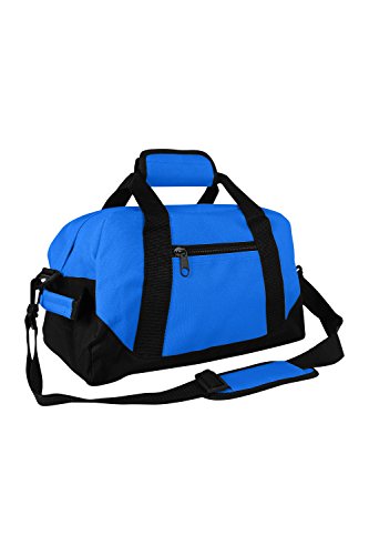 Dalix 14' Small Duffle Bag Two Toned Gym Travel Bag in Royal Blue