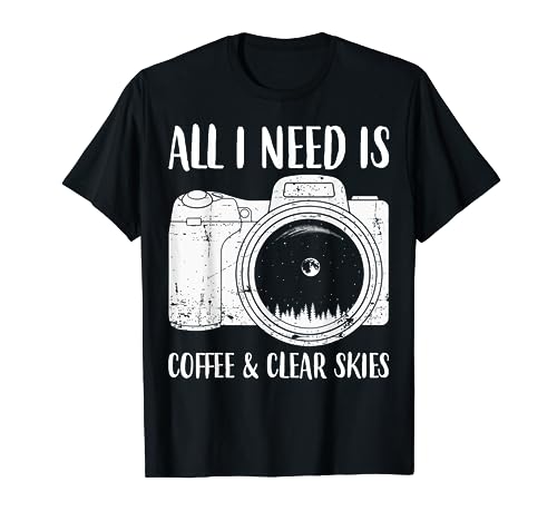 Coffee Clear Skies Astrophotography T-Shirt