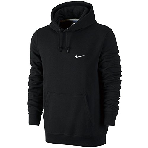 Nike Men's Club Fleece Pullover Hoodie, 835585-010 (Black/White, 3X-Large)