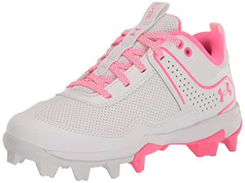 Under Armour Girls Glyde Rm Jr. Softball Shoe, White (101 White, 3.5 Big Kid US