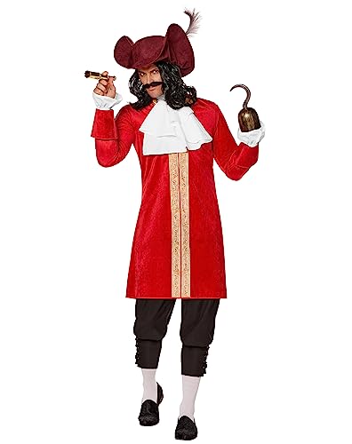 Spirit Halloween Peter Pan Adult Captain Hook Costume - L | Officially Licensed | Disney