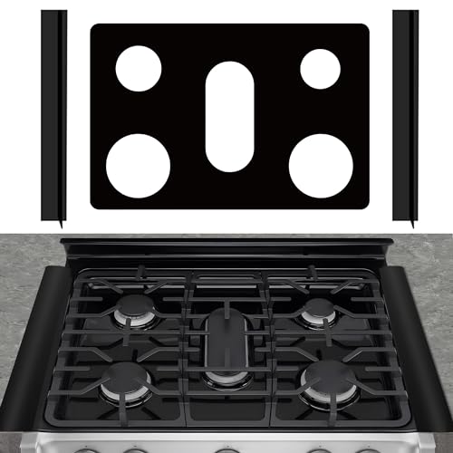 Stove Burner Covers - Reusable Stove Cover For 30 Inch LG Gas Range Model LGLDG4315 LRG4115 LRG4113 LDG4313 - Non-Stick Washable Stove Top Cover With 2Pcs Stove Gap Covers For LG Stove Top Protector