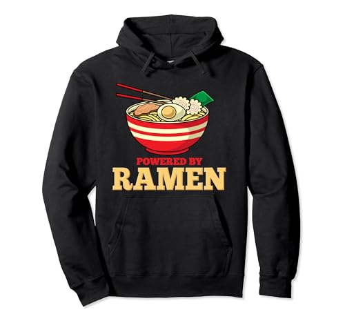 Powered By Ramen Japanese Anime Noodles Pullover Hoodie
