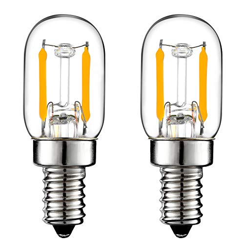 LiteHistory E12 15w Night Light Bulbs 150lm Himalayan Salt lamp Bulb 2700K t22 t7 led Bulb 2Pack