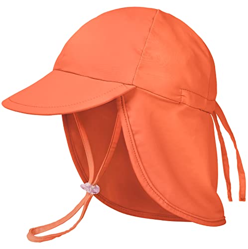 Camptrace Baby Swim Hat UPF 50+ UV Protection Sun Hat Baby Beach Hat for Baby Boys Girls Orange