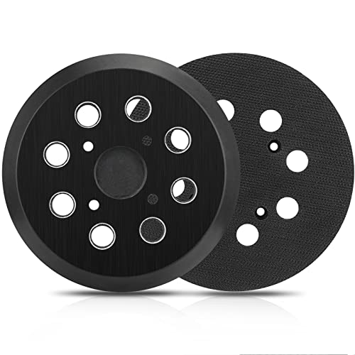 Sander Replacement Pad for Ryobi, 2 Pack 5 in 8 Hole Hook and Loop Orbital Pad Compatible with Ryobi RS290 RS280 RS280VS RS281VS P411 Random Orbit Sander Replacement for Ryobi #030157001018
