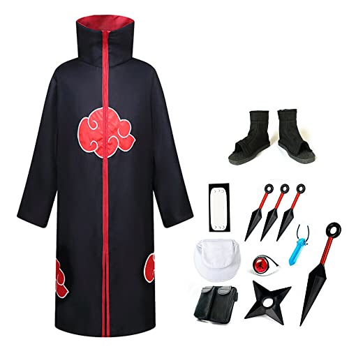 PARAWEYSE Full Set Robe Cloak Anime Cosplay Costume with Headband Ring Shoes Halloween Party Costume for Men Women