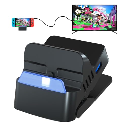 Switch TV Docking Station for Nintendo Switch, Portable Switch Dock Replacement for Offical Nintendo Switch TV Dock Adapter, Switch Charging Dock Station for TV with 4K HDMI
