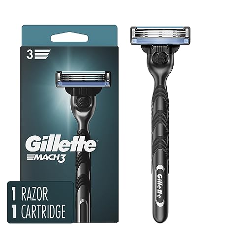 Gillette Mach3 Razor for Men, 1 Razor Handle + 1 Blade Refill