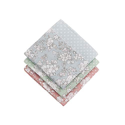 HOULIFE Ladies 100% 60S Cotton Handkerchiefs Womens Floral Print Hankies for Wedding Party 18x18