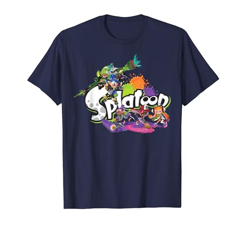 Splatoon Logo Teams Splatter Group Shot T-Shirt