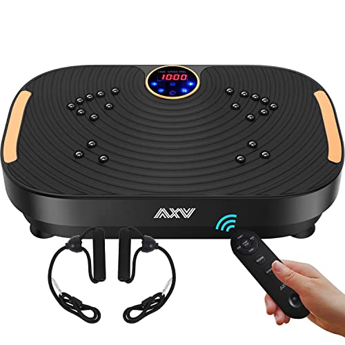 AXV Vibration Plate Exercise Machine Whole Body Workout Vibrate Fitness Platform Lymphatic Drainage Machine for Weight Loss Shaping Toning Wellness Home Gyms Workout