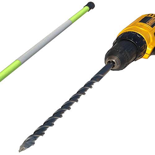 Keyfit Tools 12' 304 Stainless Steel Contractor Grade MarkerBit Driveway Markers Installation Drill Bit Easily Drill in Snow Plow Stakes reflectors ~Rocky Hard Pan Frozen Ground & Ice No Problem