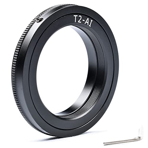 Lightdow T/T2 Mount Lens Adapter Ring for Nikon D5500 D3300 D3200 D5300 D3400 D7200 D750 D3500 D7500 D500 D600 D610 D700 D800 D810 D850 D3100 D5100 D5200 D5600 D7000 D7100