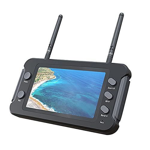 SoloGood FPV Monitor 4.3inch with DVR 5.8Ghz 40CH 800 x 480 IPS Drone Receiver Monitor Built in Battery for FPV Drone RC Cars