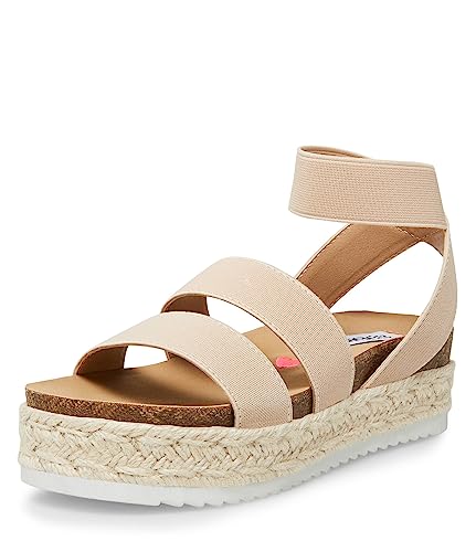 Steve Madden Girls Shoes Kimmie Espadrille Wedge Sandal, Blush, 4