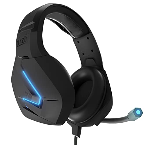 Orzly Gaming Headset for PC and Gaming Consoles PS5, PS4, Xbox Series X | S, Xbox ONE, Nintendo Switch & Google Stadia Stereo Sound with Noise Cancelling mic - Hornet RXH-20 Abyss Edition