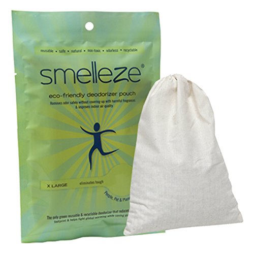 SMELLEZE Reusable Shoe Smell Removal Deodorizer Pouches: Rids Stink Without Fragrances in 1 Pr. Shoes