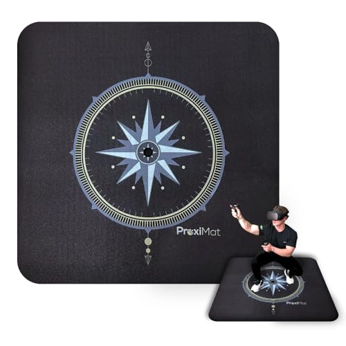 VR Mat - ProxiMat  47 Inch Compass X-Large Mat for Virtual Reality - Play with Both Feet on The Mat