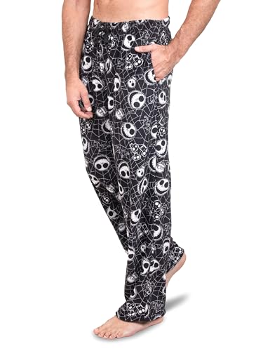 The Nightmare Before Christmas Men's Warm Plush Pajama Pants, Adult Size L