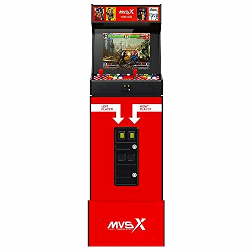 UNICO SNK NEOGEO MVSX Arcade with Base and Riser Set, Pre-loaded 50 SNK Official Genuine Retro Games, Support Two Players Fight Together by 2 Joysticks, Including The King of Fighters/Samurai/Metal Sl