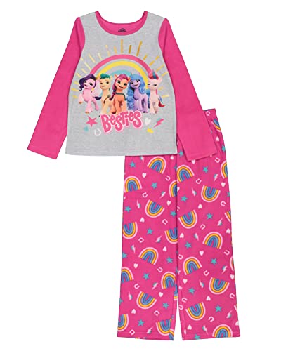 My Pony Girls’ 2-Piece Loose-Fit Pajamas Set, Fun Pony, 10