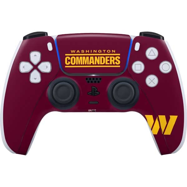 Skinit Gaming Decal Skin Compatible with PS5 and Compatible with PS5 Digital Edition DualSense Controller - Officially Licensed NFL Washington Commanders Performance Series Design