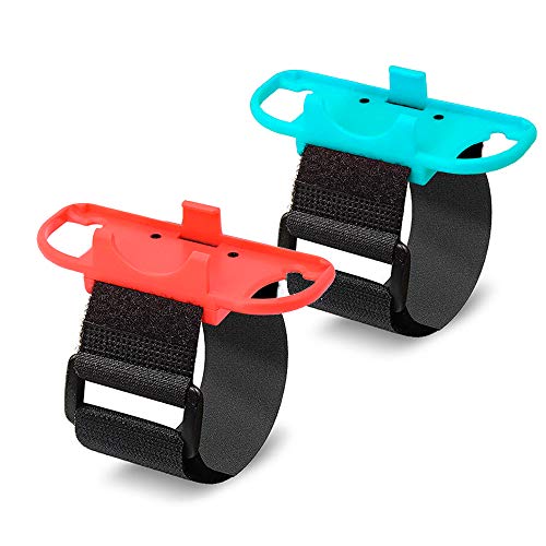 (2 Pack) Orzero Just Dance Adjustable Wristbands Set Compatible for Ring Fit Adventure Switch Joy-Con Controllers Gamepad with Hook&Loop Strap