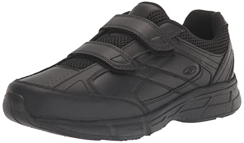 Dr. Scholl's - Men's Brisk Light Weight Dual Strap Sneaker, Wide Width (13 Wide, Black)