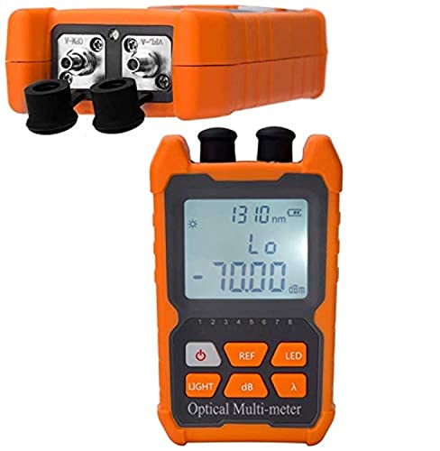 D YEDEMC Fiber Optic Cable Tester Portable Optical Fiber Power Meter FC/SC/ST Universal Interface Fiber Tester Built-in 2Mw Visual Fault Locator (OPM-VFL-1)