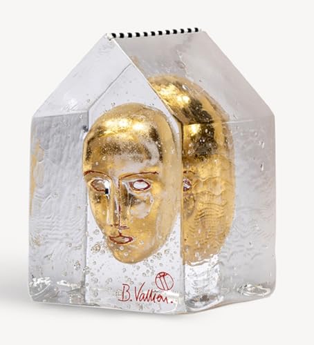 Kosta Boda My Palace Golden Head Clear Figurine Gold