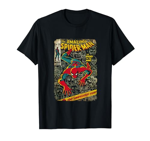 Marvel Spider-Man Comic Book Anniversary Short Sleeve T-Shirt