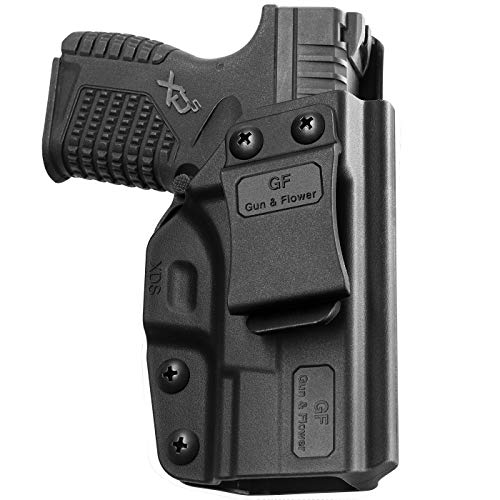 IWB Holster Compatible with Springfield XD-S 3.3' 9mm/.40S&W/.45 ACP, Inside Waistband Polymer Holster Fits Springfield XD-S Concealed Carry Gun Holster |Adj. Cant&Retention Adj.Belt Clip Black