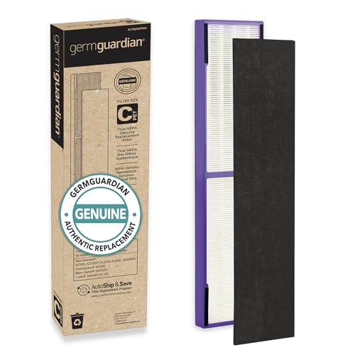Germ Guardian FLT5250PT True HEPA Genuine Air Purifier Replacement Filter C, with Pet Pure Treatment for GermGuardian AC5250PT, AC5000E, AC5300B, AC5350W, AC5350B, CDAP5500, and More