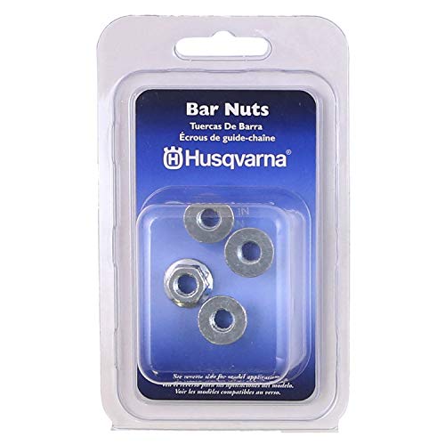 Husqvarna 531300382 (4) Chainsaw Bar Nuts, Silver